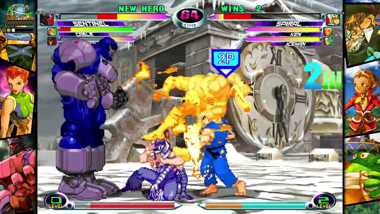 [ScrubTactics vs Snix] - MvC2 Casual Matches | Unpredictable Gameplay