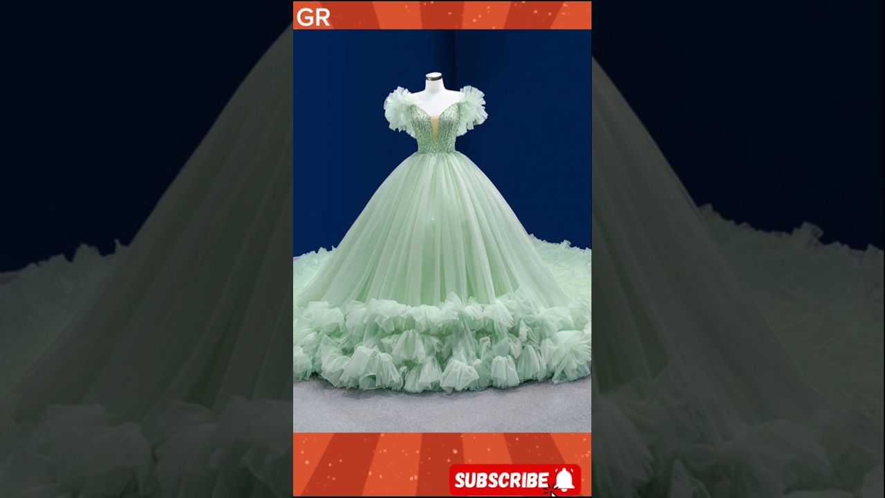 Beautiful ball gown for bridal party wear dress up #shortgown #shortsfeed #ytshorts #short#gown