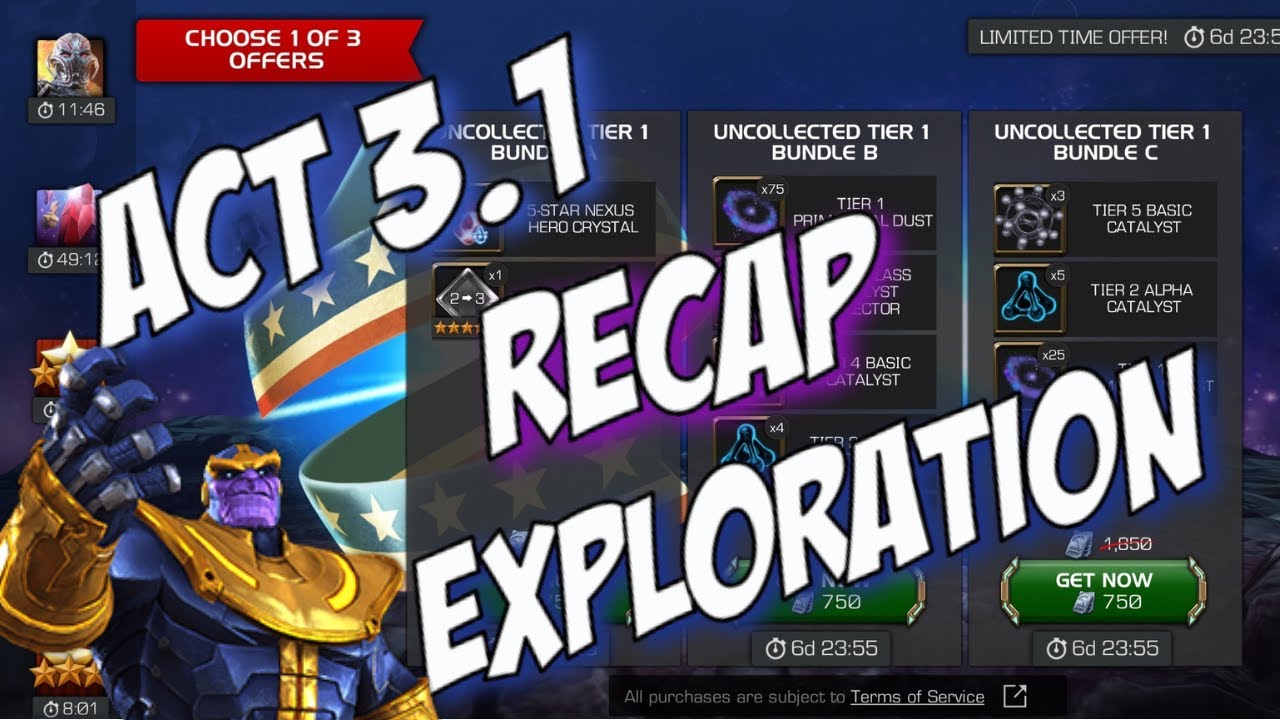 Moon ACT 3 1 exploration and July unit deal #mcoc #marvelcontestofchampions
