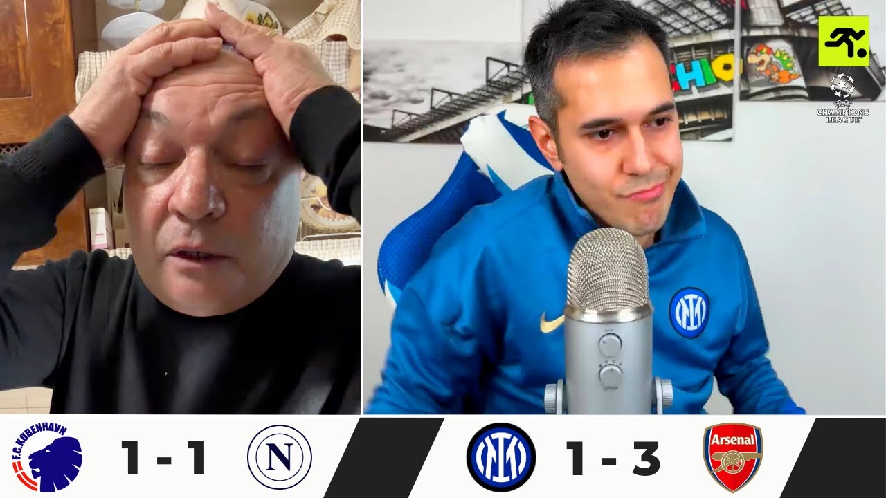 INTER ARSENAL 1-3 e COPENAGHEN NAPOLI 1-1 | GUFI IN FESTA, INTERISTI E NAPOLETANI TRISTI | TIFOSIAMO