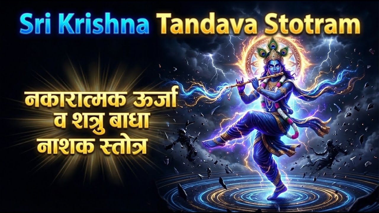 Sri Krishna Tandava Stotram 🔥 | नकारात्मक ऊर्जा व शत्रु बाधा नाशक स्तोत्र | Play Bhakti Bhajan