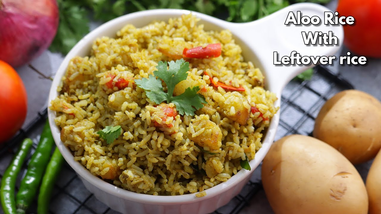 మిగిలిపోయిన అన్నంతో గొప్ప రెసిపీ ఆలూ రైస్ Easy Aloo rice with Leftover rice in Telugu @VismaiFood