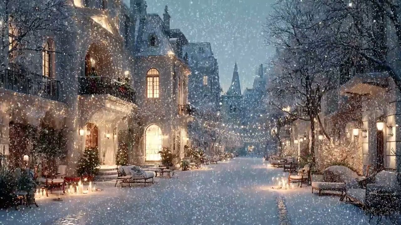 ASMR Piano Sound for Sleep | Peaceful Piano and Winter Snow Ambience for Anxiety Relief