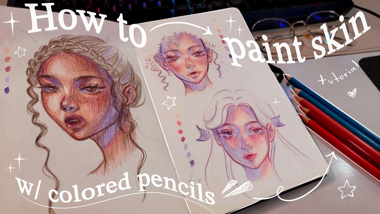 Cómo pinto piel con lápices de colores / tutorial // sour.c.andy #tutorial