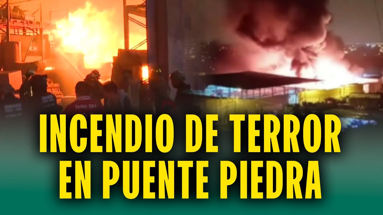 Terror en Puente Piedra por gran incendio en zona industrial: 