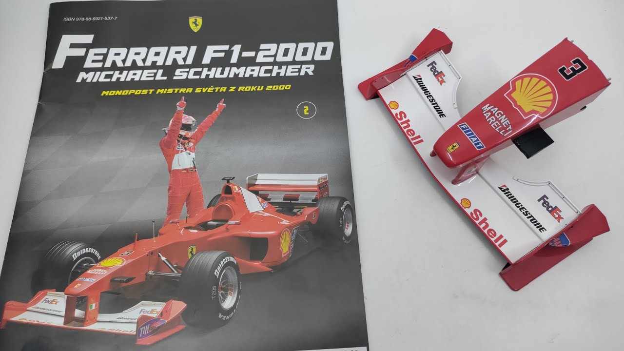 Ferrari F1-2000 Michaela Schumachera z roku 2000 v 1:8 - Centauria - recenze a stavba 2. čísla