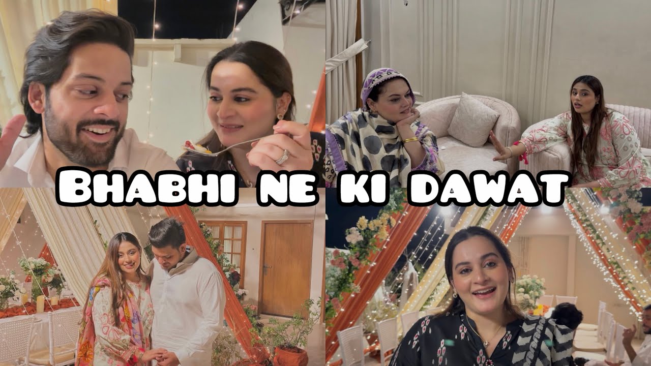 Bhabhi or mama ne ki subki dawat 😍 | itna piyara decor kia | itni bari dawat or ghar ka khana 😳
