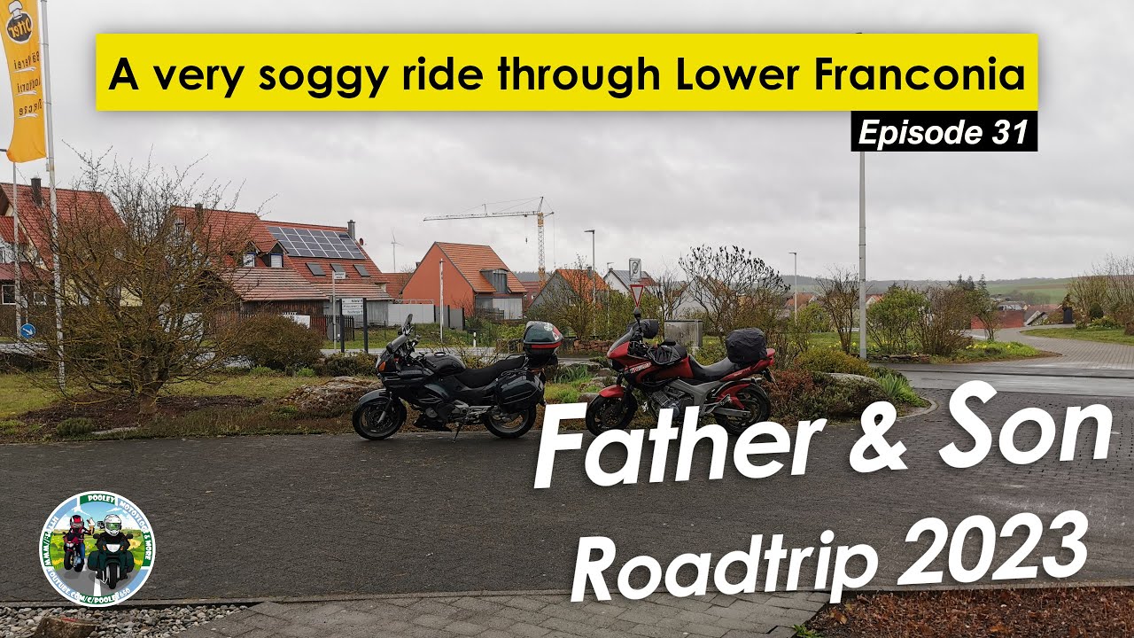 A very soggy ride through Lower Franconia - Europe Motorcycle Roadtrip 2023 EP31