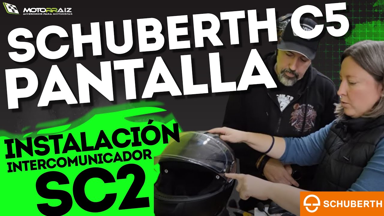 PANTALLA CASCO MODULAR SCHUBERTH C5 INSTALACIÓN INTERCOMUNICADOR SC2 EN CASCO SCHUBERTH C5