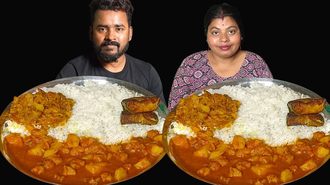 ALOO SOYBEAN CURRY , BADHAKOPI GHANTA ,BRINJAL FRY WITH RICE EATING CHALLENGE#kamanamahadebfoodhouse
