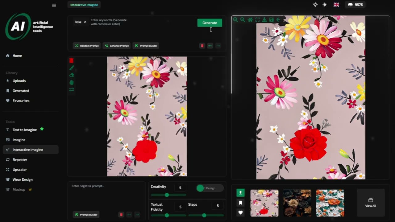 How to Create Custom Patterns with Interactive Imagine | AI Pattern Design