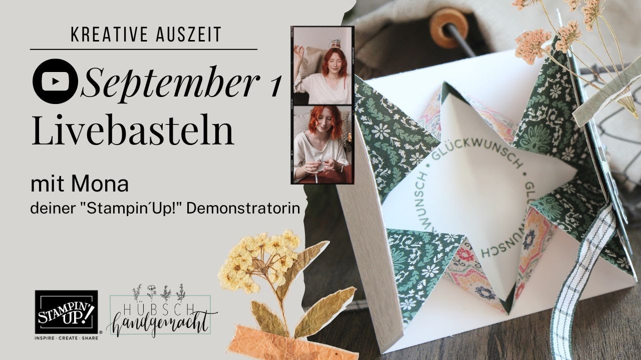 Livebasteln September #1 Karte mit besonderer Faltung mit Produkten von 