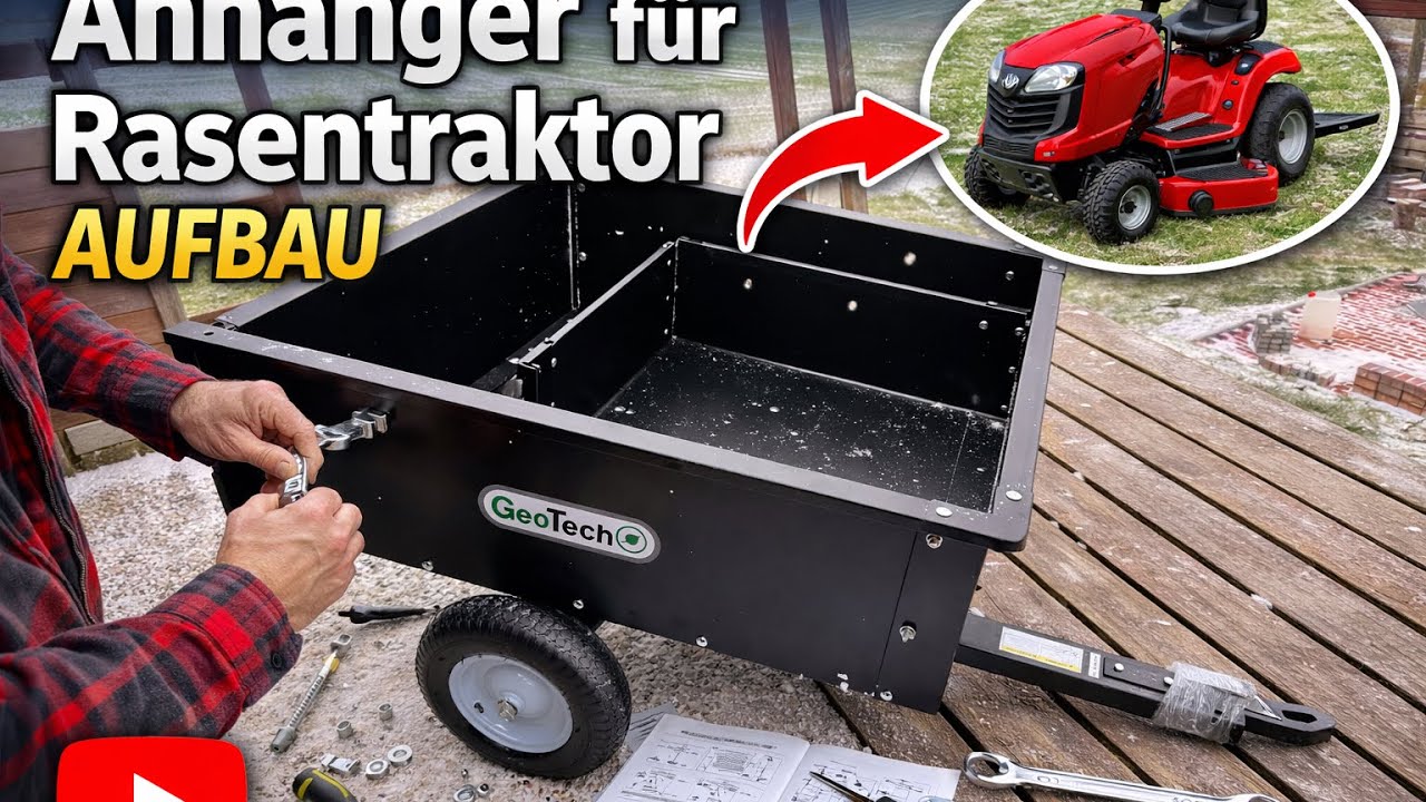 Endlich ein Profi! 🚜 Rasentraktor-Anhänger komplett & richtig aufbauen