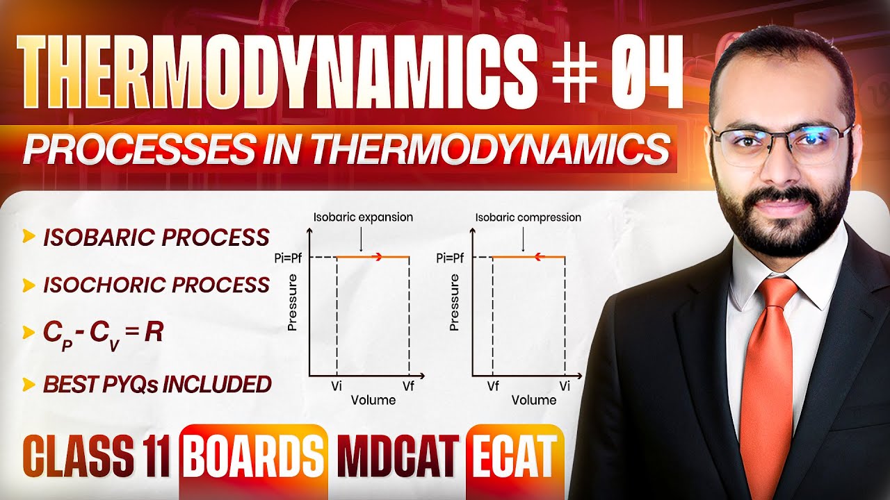 11 | Thermodynamics # 04 | Isobaric Process | Isochoric Process | Cp - Cv = R | Boards/ECAT/MDCAT