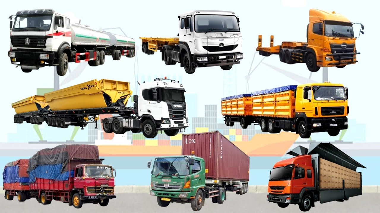 Jenis-Jenis Karoseri Truk Pelabuhan | Double Truk, Truk Trailer, Lowbed Trailer, Container truk
