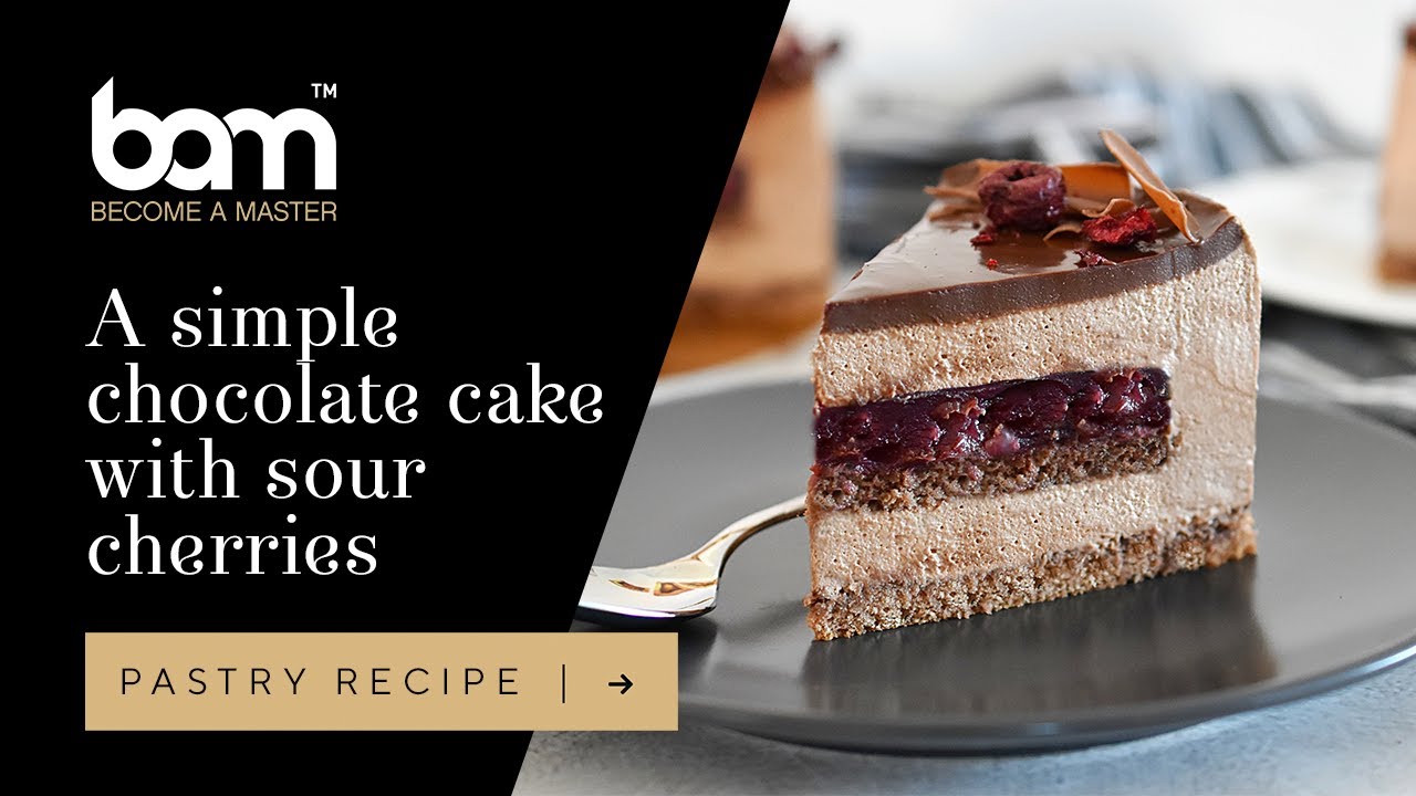 Preprosta čokoladna torta z višnjami