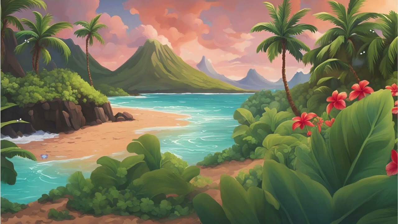 Moana Inspired Relaxation ASMR Ambience Beach Screensaver
