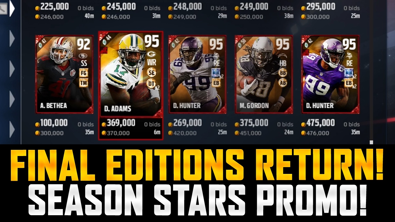Final Editions Return To MUT! | New Season Stars Promo In MUT 17 | RIPPING PACKS!
