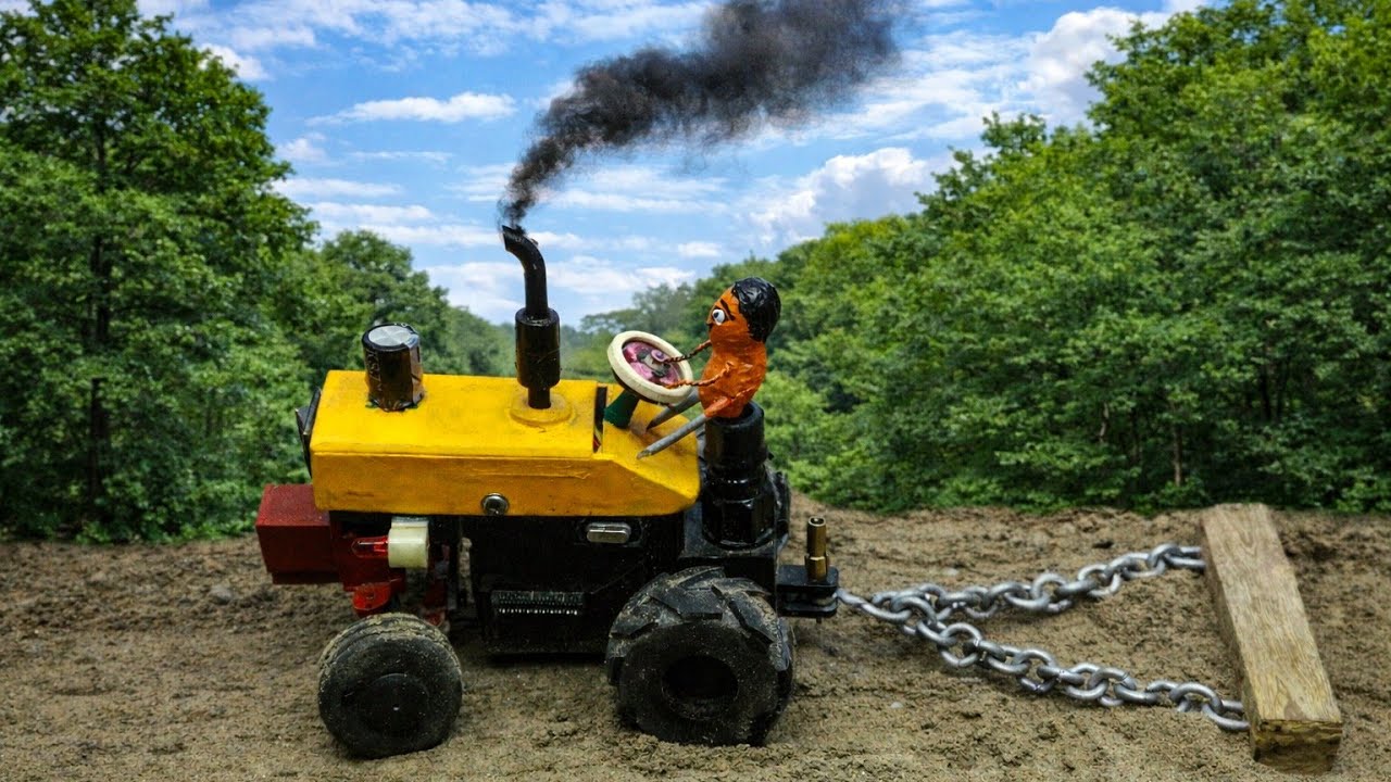 Hulk Helps the Mini Peanut Farmer with Tractor Plowing!