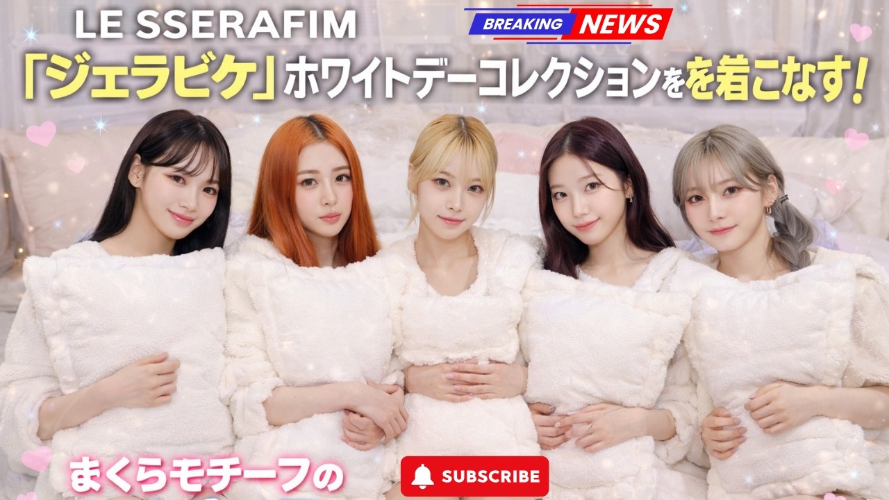 LE SSERAFIM着用「ジェラピケ」ホワイトデーコレクション解禁！まくらモチーフの新作ルームウェア公開#LE_SSERAFIM, #ジェラピケ, #ホワイトデーコレクション