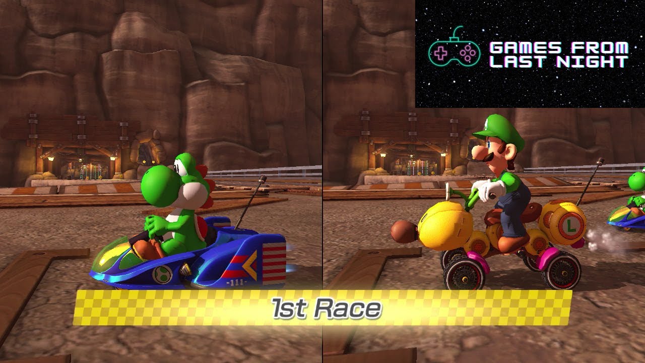 Mario Kart 8 Deluxe: Triforce Cup - Yoshi vs Luigi