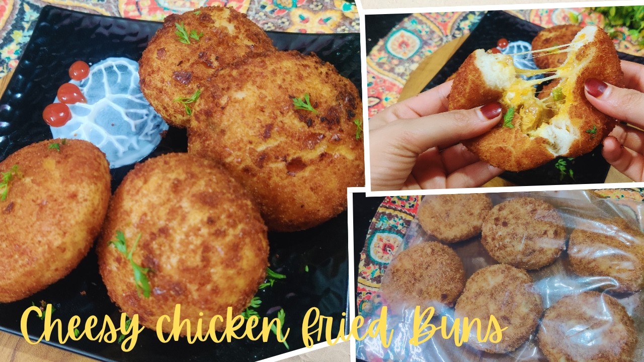 Ramadan series episode 3 Cheesy chicken fried Bun recipe/Iftar creamy chicken balls/Freeze and store
