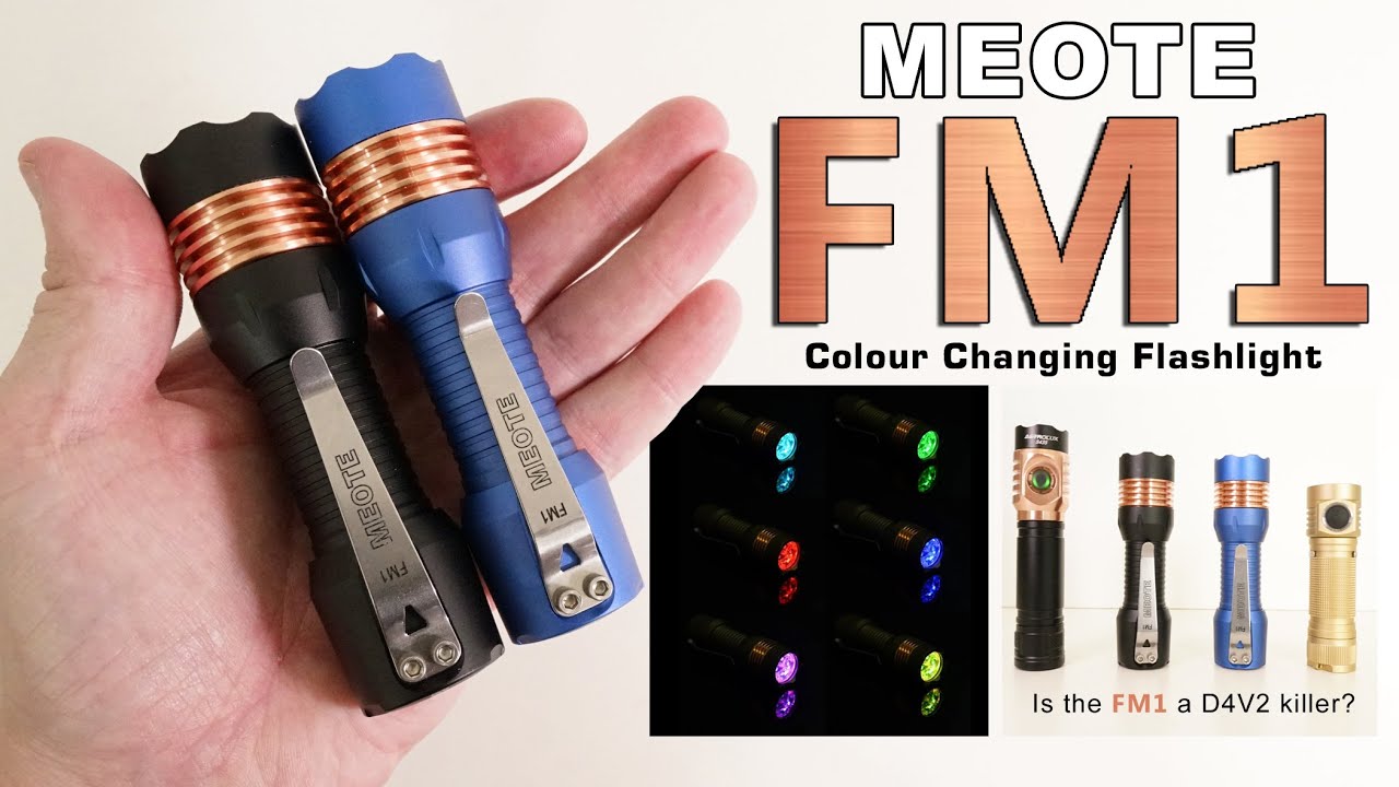 MEOTE FM1 flashlight review - 4980 lumens - Anduril UI - RGB Aux LED's