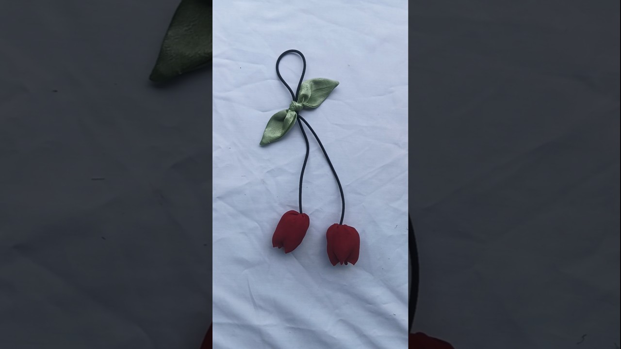 New style viral 🫰Korean tulip 🌷 hair accessories making at home#diy #hairaccessories #shorts