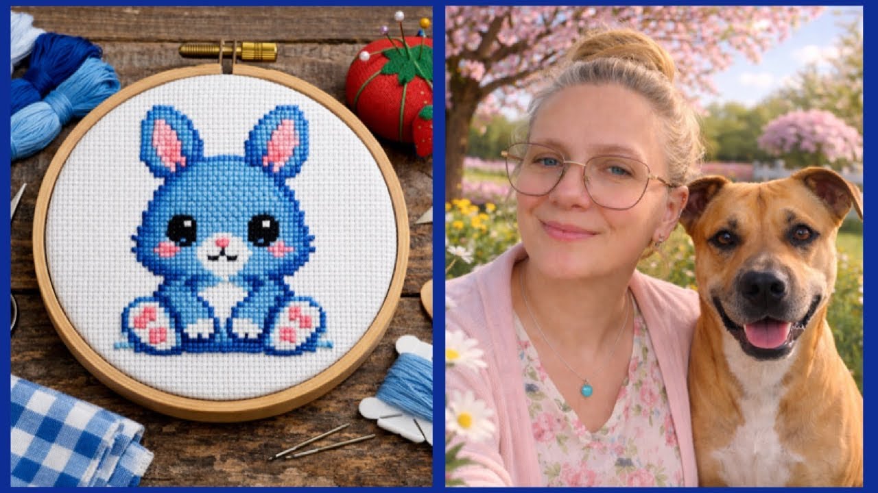 Du point de croix à l’anti stress : mon petit lapin FFO 🐰 #pointdecroix 