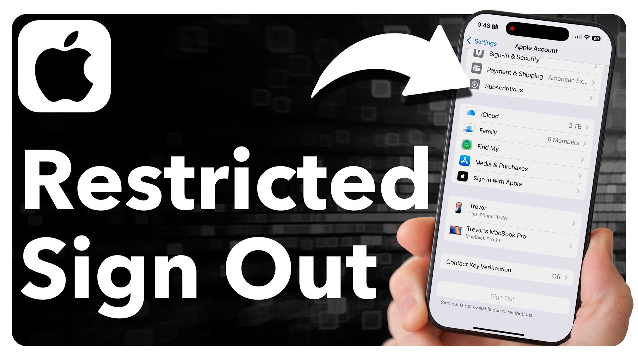 How To Fix Sign Out Is Not Available Due To Restrictions On iPhone
