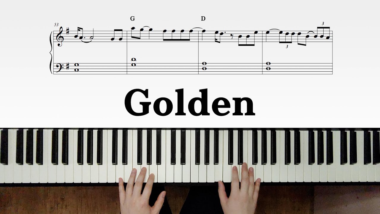 케이팝데몬헌터스 - Golden / 쉬운 피아노 악보