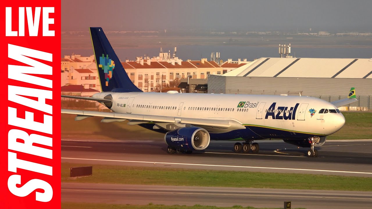 🔴 Lisbon Airport LIVE WINDY Plane Spotting with Filipe & Alex