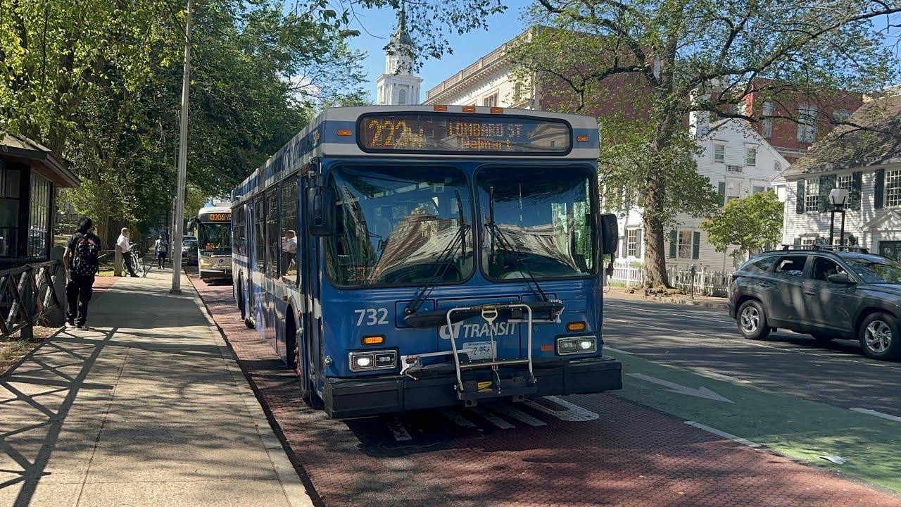 Ride on CTtransit 2007 New Flyer D40LF #732 on route 223W Lombard And Walmart