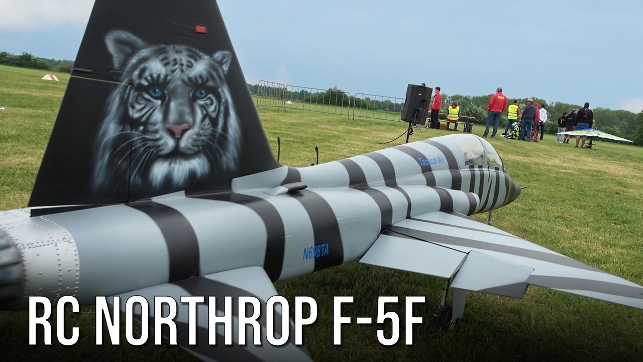 Flying Tiger! Big RC Northrop F 5F Tiger II Turbine Jet | Beautiful Scale Model Flies At Flight Show