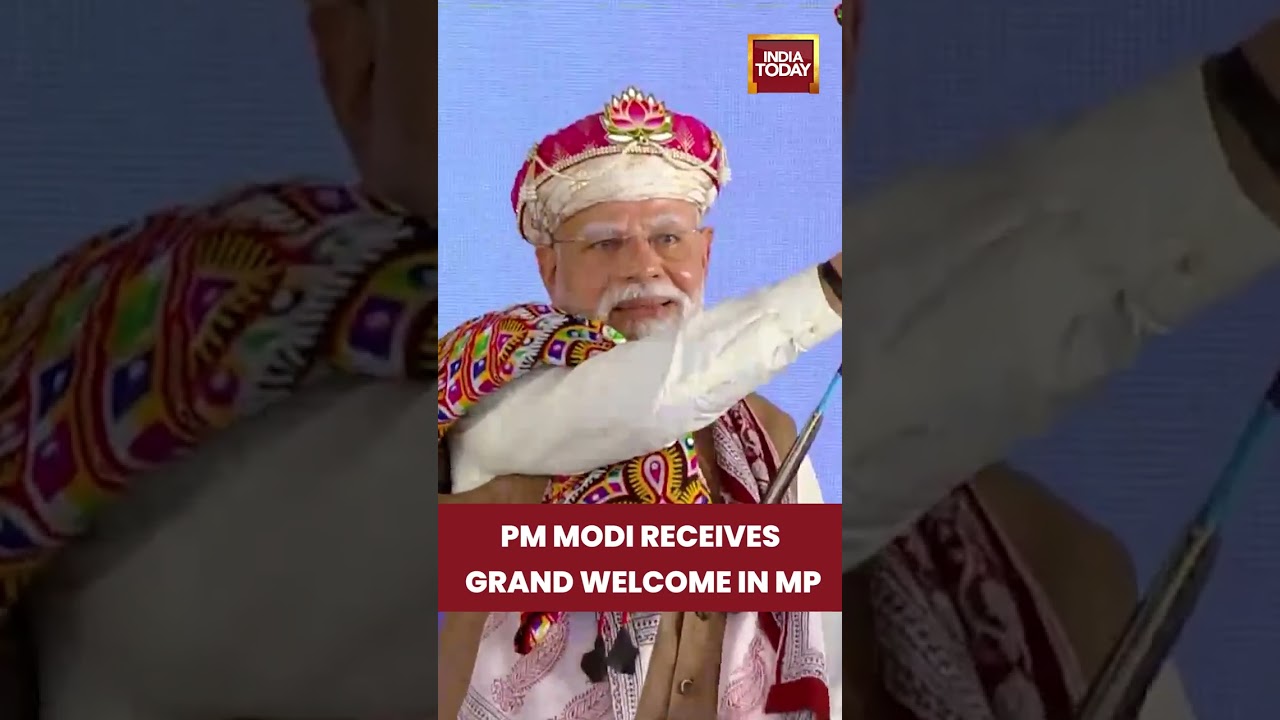 Prime Minister Narendra Modi Receives a Grand Welcome in Madhya Pradesh | #shorts #pmmodi