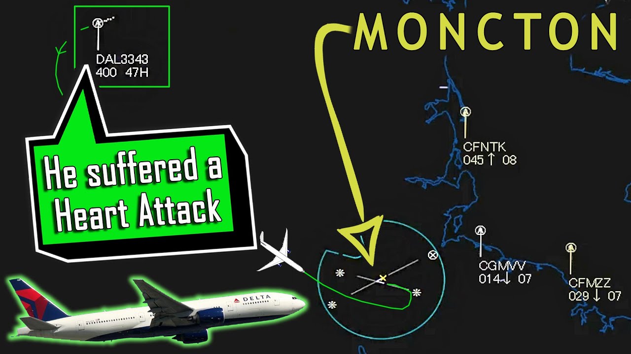 Delta's First Officer suffers Heart Attack mid-air | Emergency Diversion to Moncton