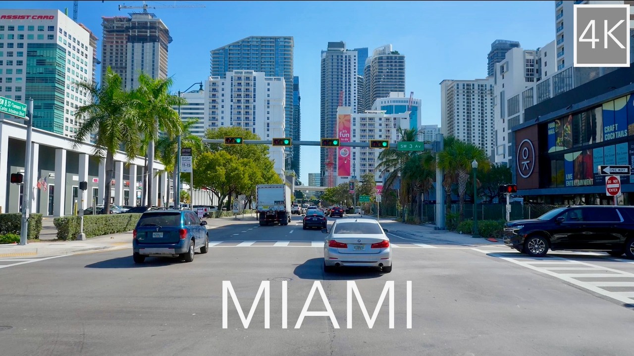 4K Driving Tour of Miami Florida | Coconut Grove, Brickell, Downtown & Little Havana