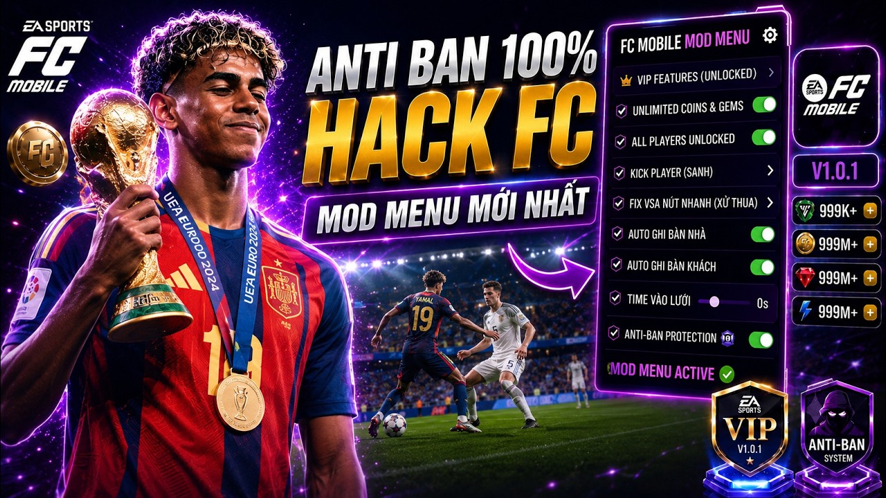 HACK FC MOBILE VN | HACK FC VN ĐỈNH CAO MỚI NHẤT | ANTI BAN 100%