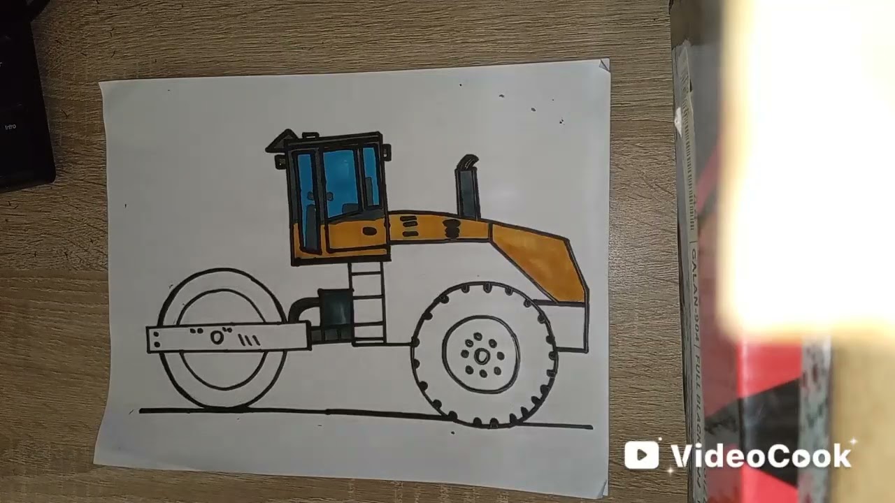 Para el día de hoy escogí dibujar una aplanadora 