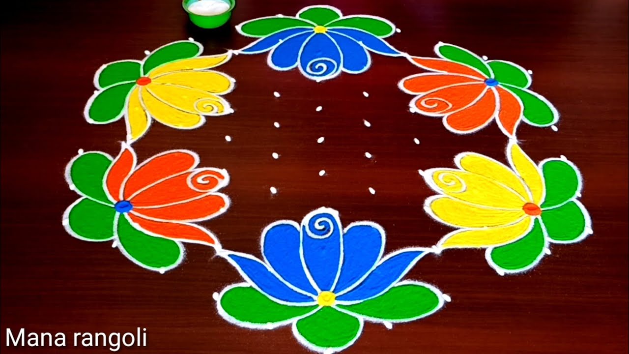 Sankranthi Chukkala Muggulu 11dots/Sankranthi special flower rangoli designs/Sankranthi kolam design