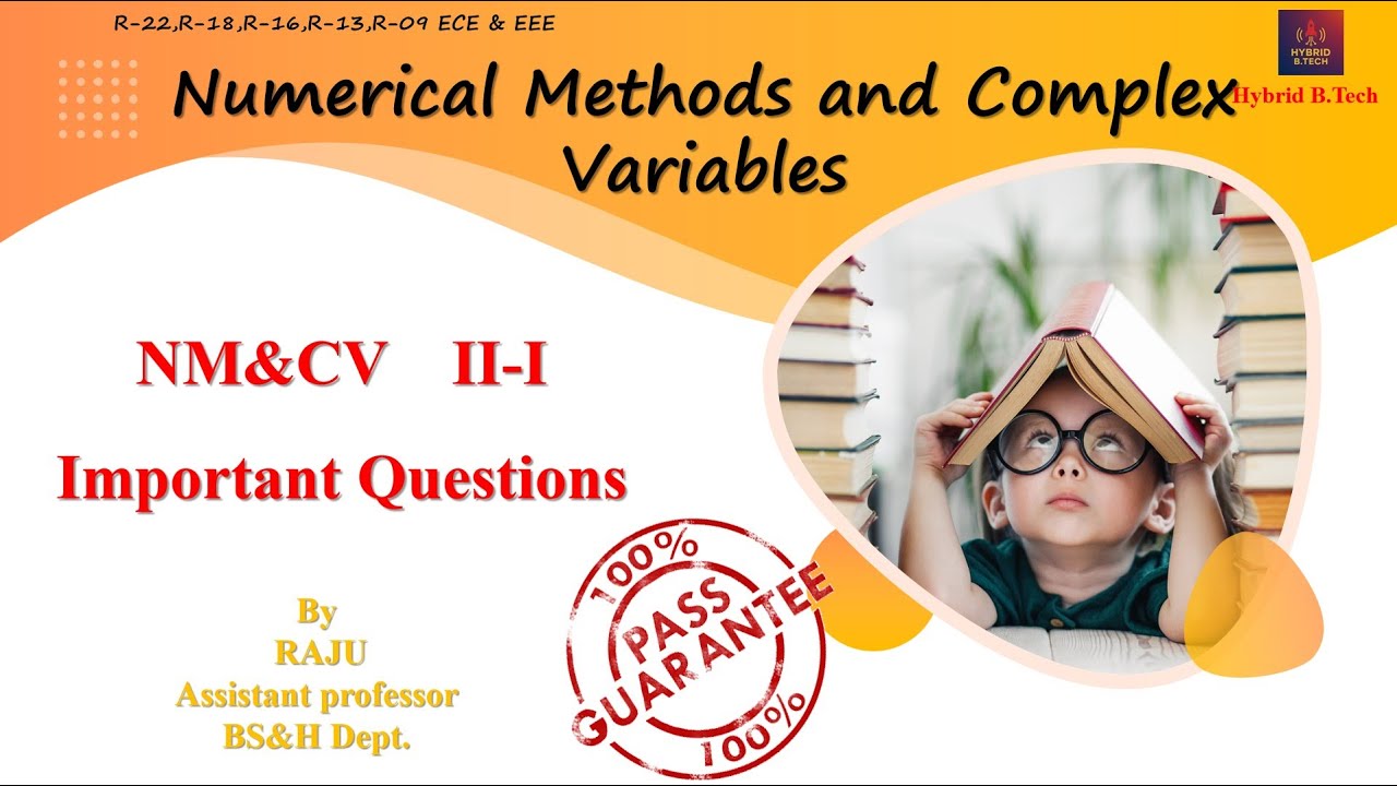 Numerical Methods and Complex Variables| Unit-Wise questions| JNTUH R22 |  NMCV| NM&CV| MATH'S