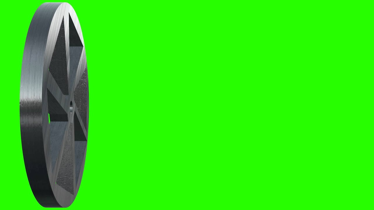 ancient old metalic tire green screen royalty free footage