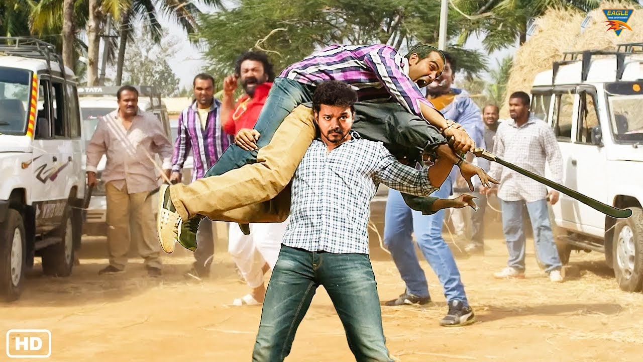विजय थलापति दमदार हिंदी एक्शन मूवी । The King । Vijay, Trisha। Best Telugu Action Hindi Movie Scene