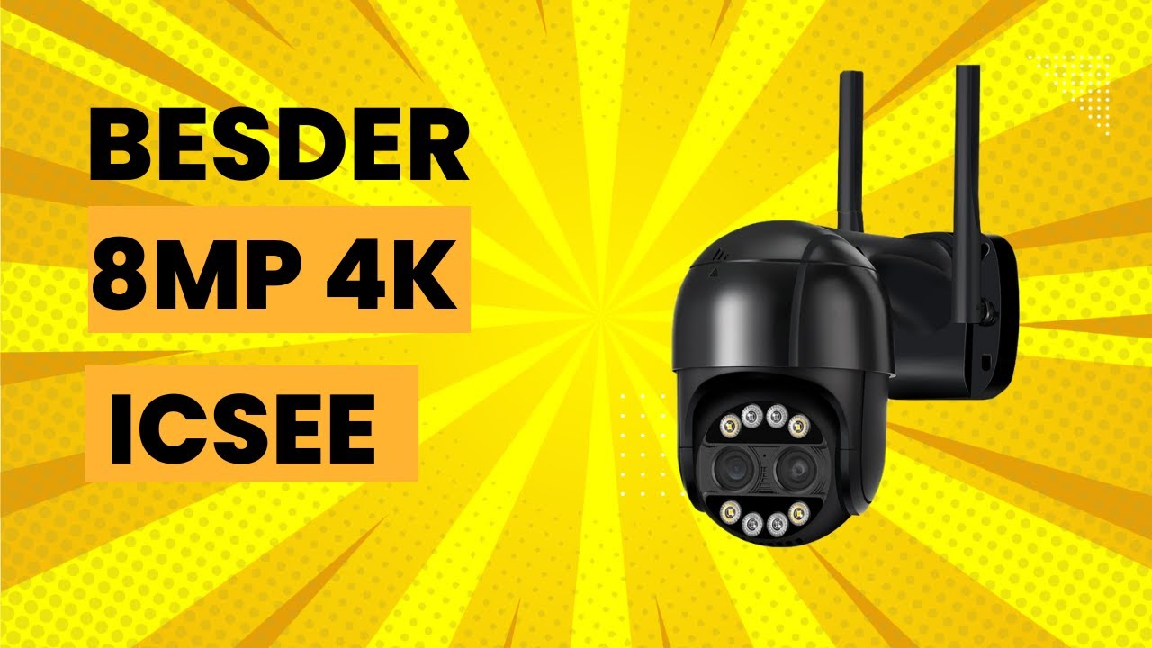 BESDER 8MP 4K PTZ IP Wifi Camera 8x Zoom Dual-Lens Human Detect CCTV C Smart Home Outdoor ICSEE APP