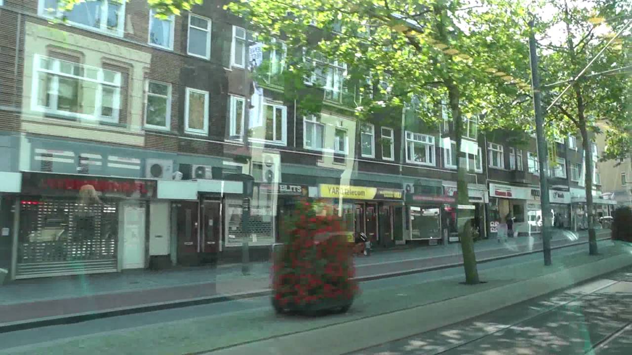 tramrit van station Schiedam Centrum naar halte Hogebanweg, 7-6-2016