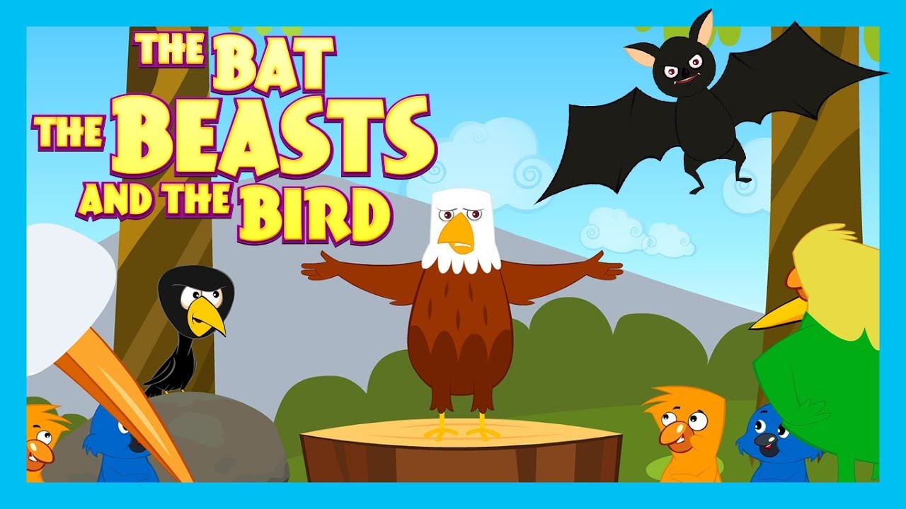 THE BAT THE BEAST AND THE BIRD - BEDTIME STORY FOR KIDS || KIDS HUT STORIES - ANIMATED STORY