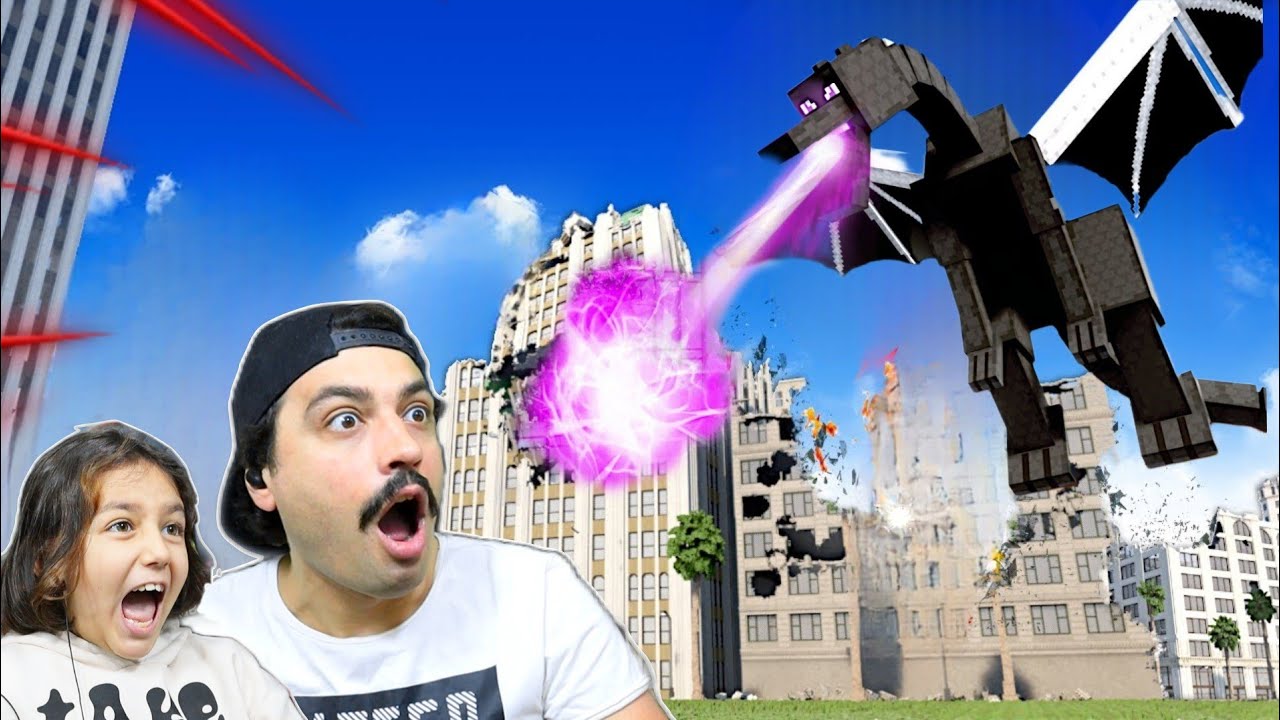 MİNECRAFT EJDERHASI ENDER DRAGON ŞEHRİMİZE SALDIRDI😱 Teardown Mods