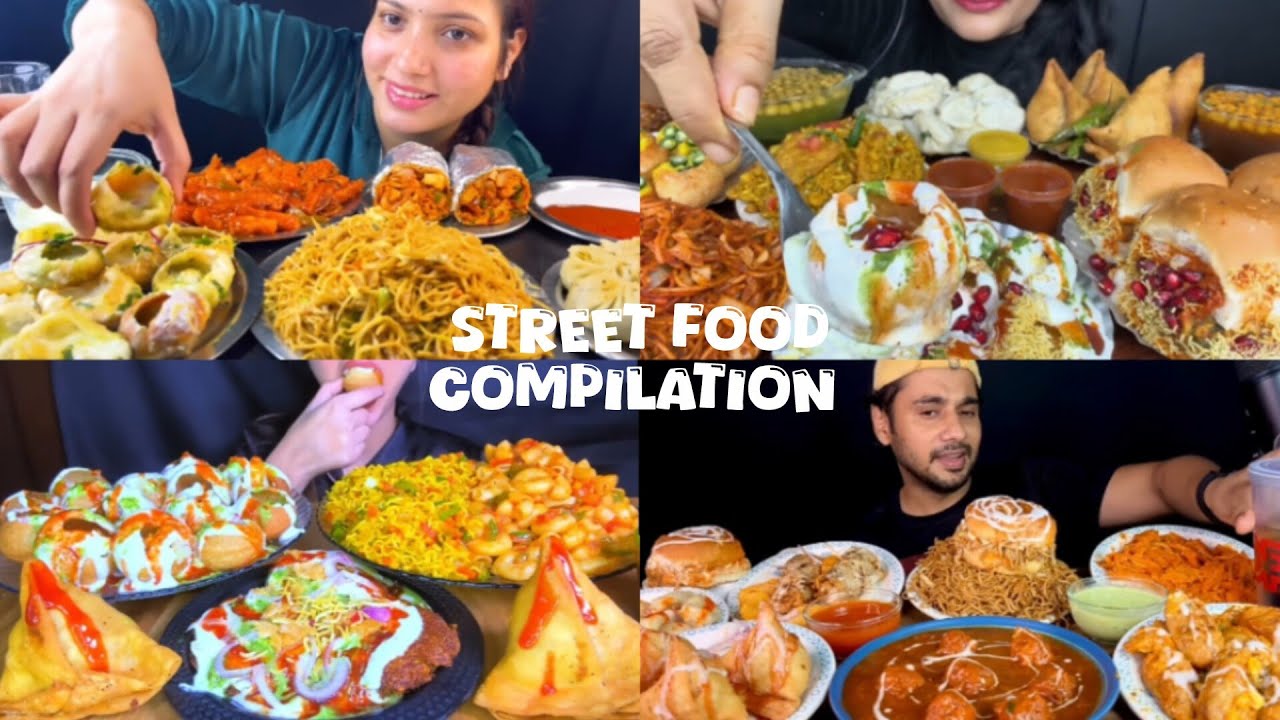 COMPILATION:-Street food mukbang|| try not to drool||yumm_mukbang