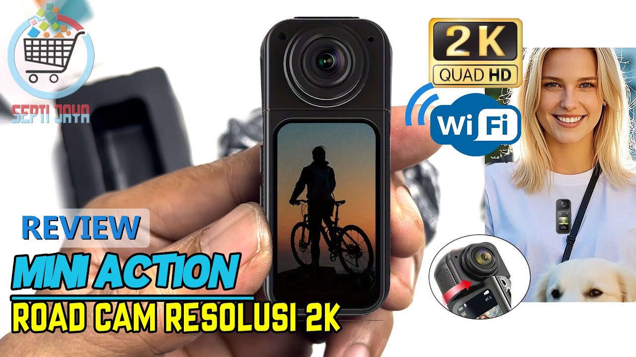 ACTION CAM KEKINIAN!! Review Mini ActionCam ROAD 2K | Wifi Ringan Cocok Buat Vlogging & Traveling