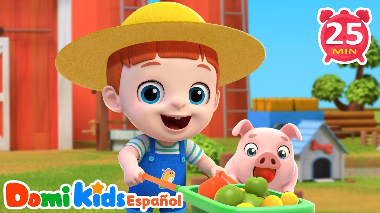 Aprende a Contar en la Granja 🍎| Canciones de Animales para Niños | Domi Kids Fiesta Animal